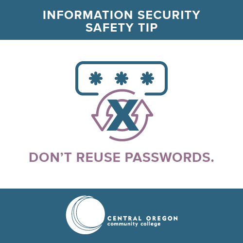 Don't reuse passwords